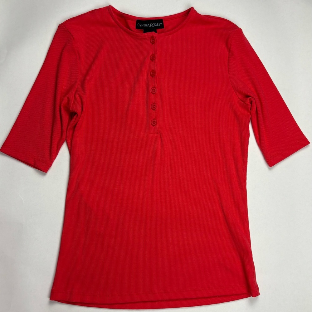 Cynthia Rowley Red Short Sleeve Tee